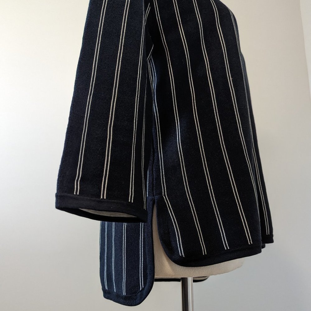 RAG & BONE black white striped knit top 3/4 Sleeve blouse - Picture 4 of 11